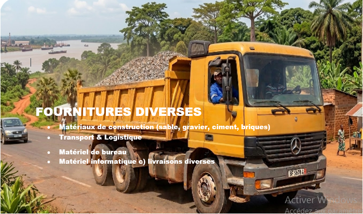 Livraison de matériels de construction